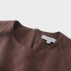 Linen A-Line Slip Dress-Brown