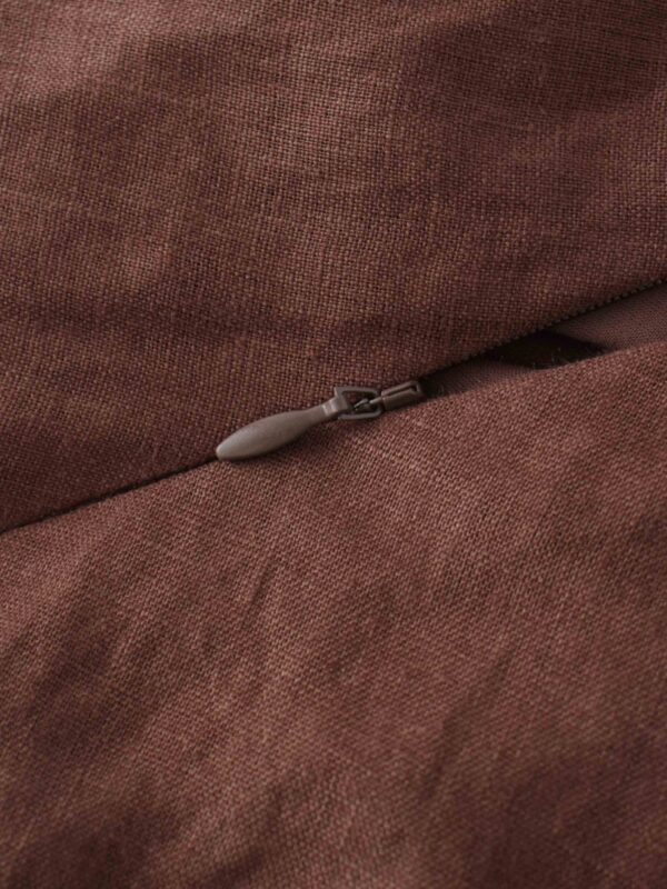 Linen A-Line Slip Dress-Brown